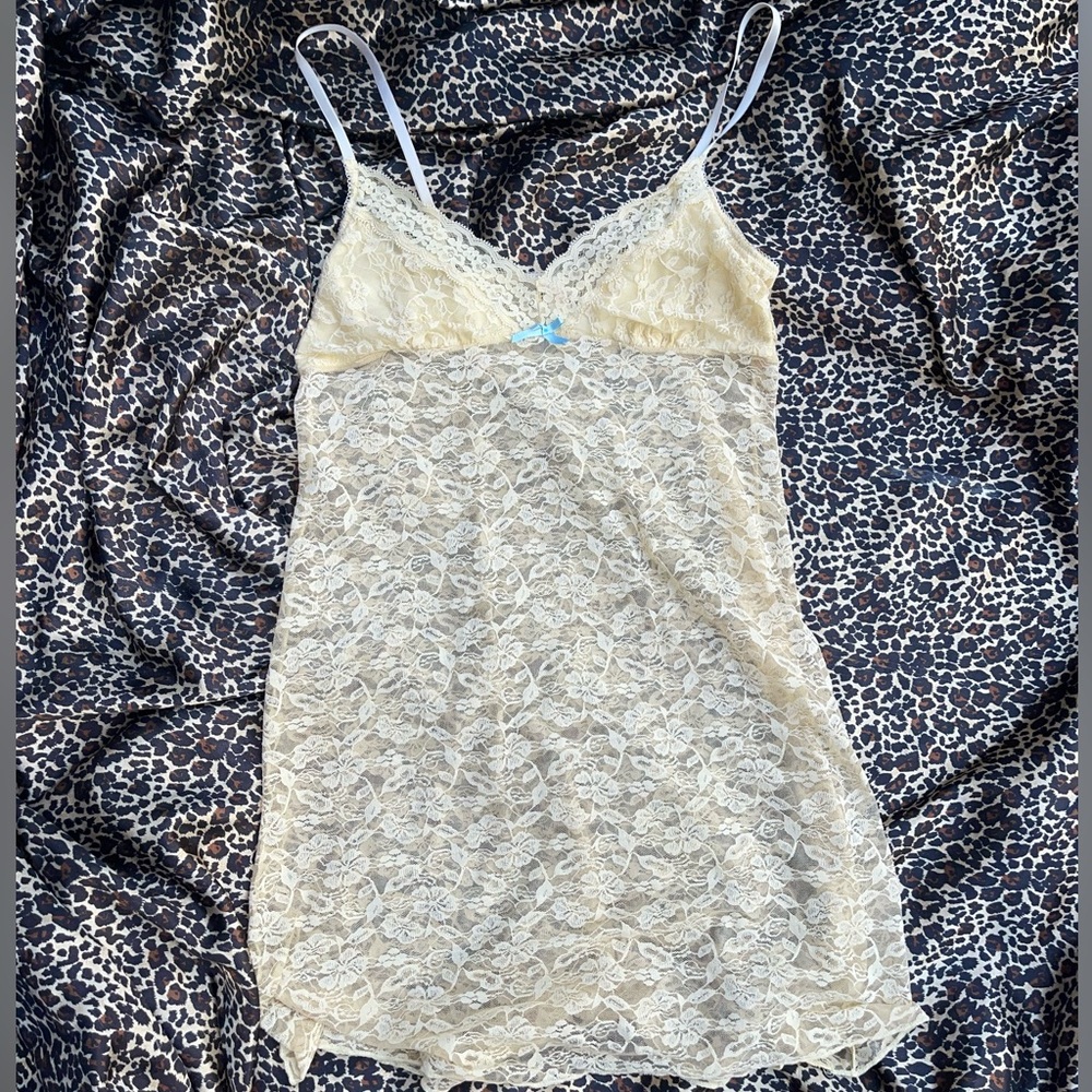 Y2k Jenny Jen Lingerie Slip Dress